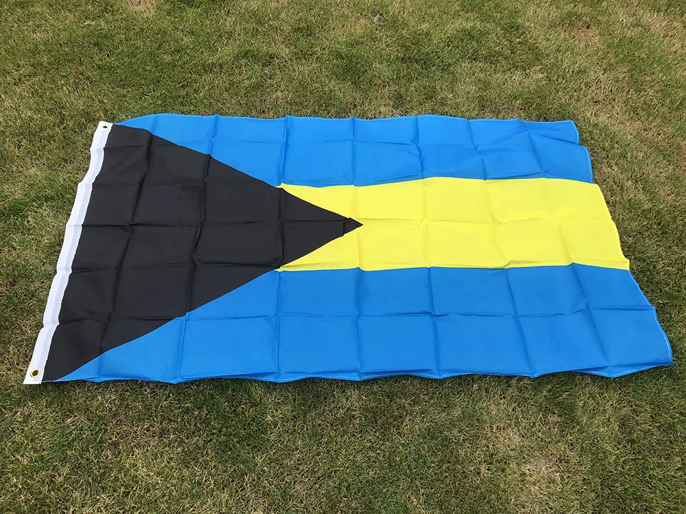 SKY FLAG Bahamas Flag 90x150cm 3ft x 5ft Hanging double side Polyester standard Bahamas BS Flag Banner for decoration