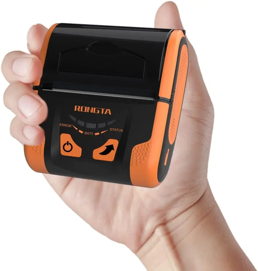 Stampante POS termica portatile da 80 mm, USB e Bluetooth, compatibile con telefoni Android, tablet, computer (RPP300)
