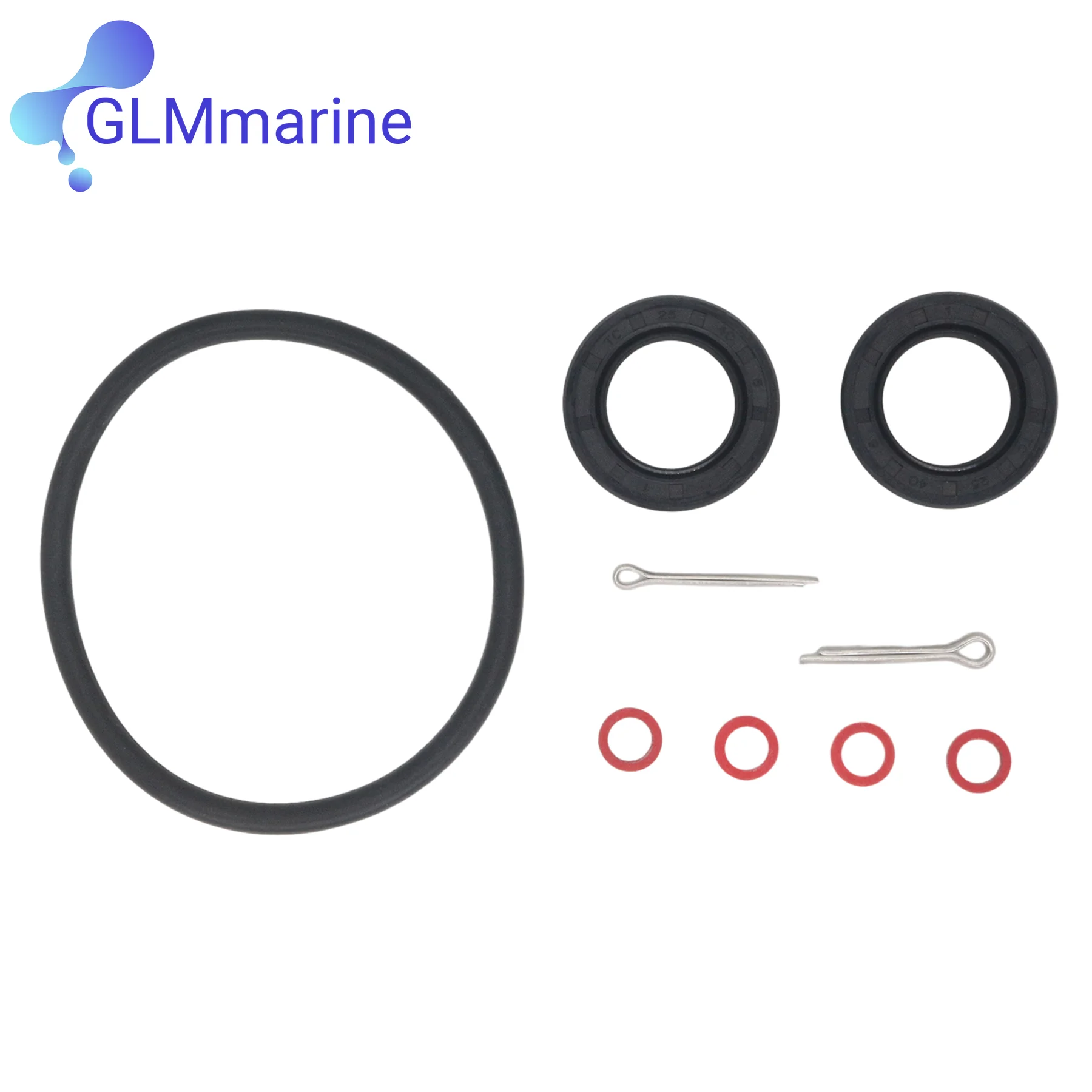 Fits for Yamaha Marine 4-Stroke F 40 70 80 100 HP Outboard Motors Lower Unit Seal Kit W/ Prop Shaft Oil Seal Gasket 93101-25M03