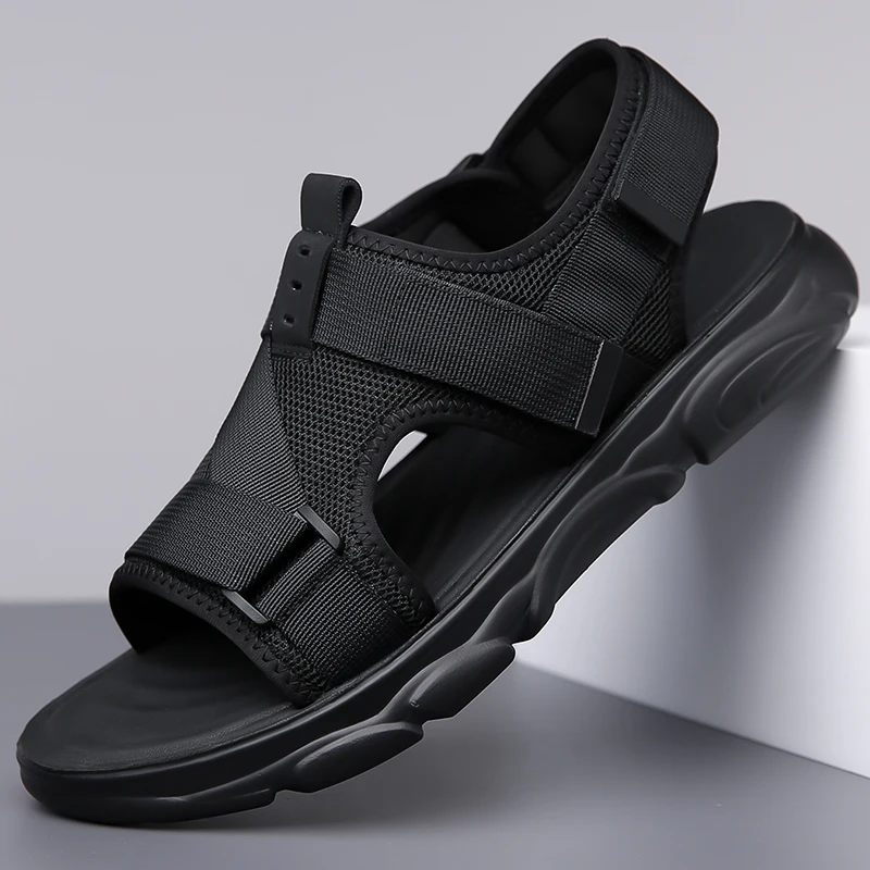 Men Sandals Breathable Comfortable Non-Slip Men's Shoes Outdoor Casual Beach Sandals Mens Soft Flats Sandal Summer Shoes for Men