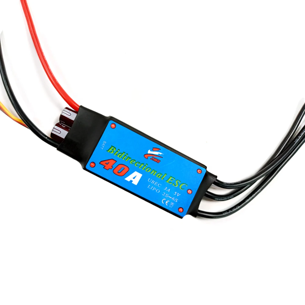 ZMR Bidirectional Brushless ESC 12A-80A Two-way Brushless ESC for Pneumatic Underwater Propeller of Remote Control Vehicle