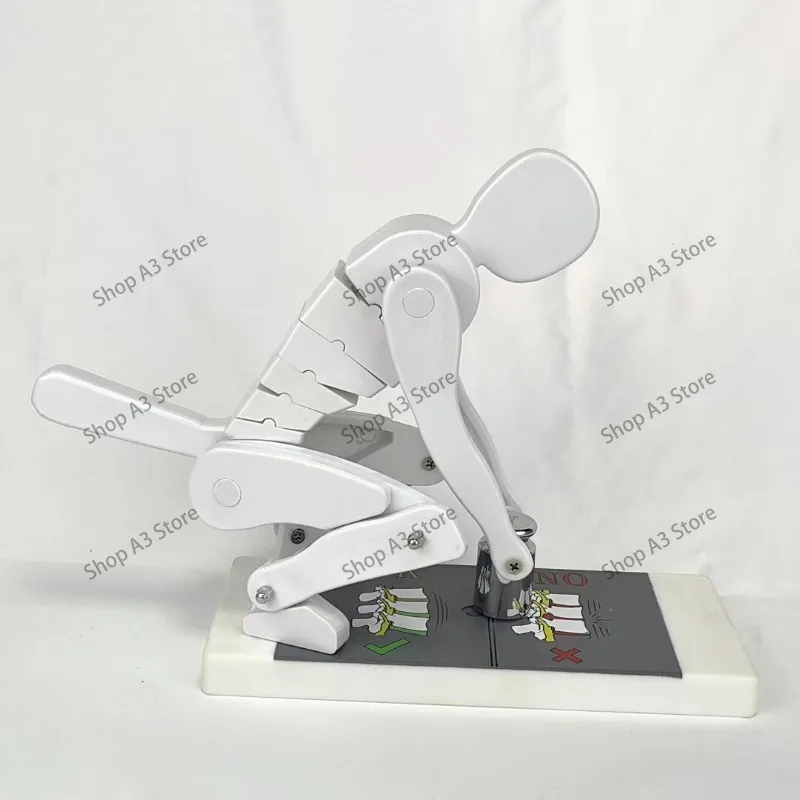 Human weightlifting simulation model Bend over and squat with heavy objects Operation demonstration Waist health care Fitness
