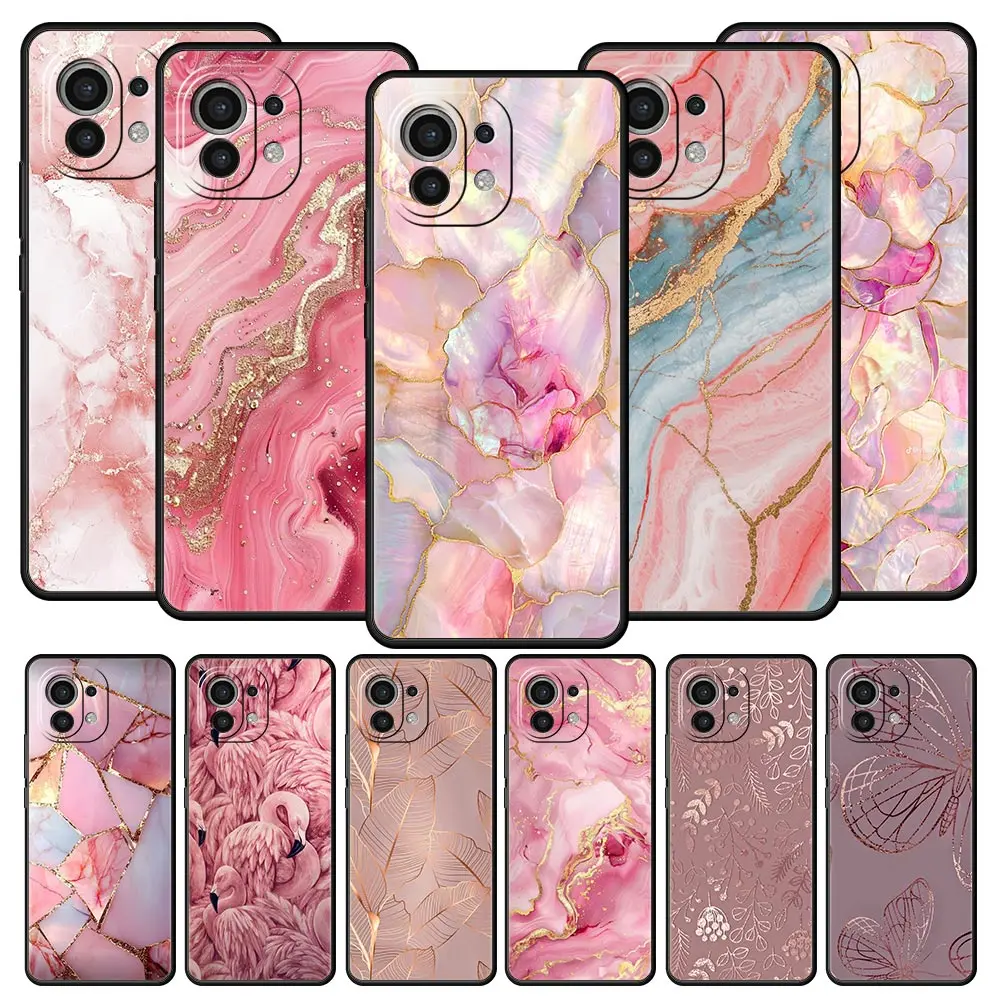 

Gold Pink Marble Phone Case For Xiaomi Mi 17 15 14T 15T 13T 14 13 12 11 Lite 5G 11T Poco X7 X6 Pro X5 X4 X3 12T Cover﻿﻿﻿﻿﻿﻿﻿﻿﻿﻿