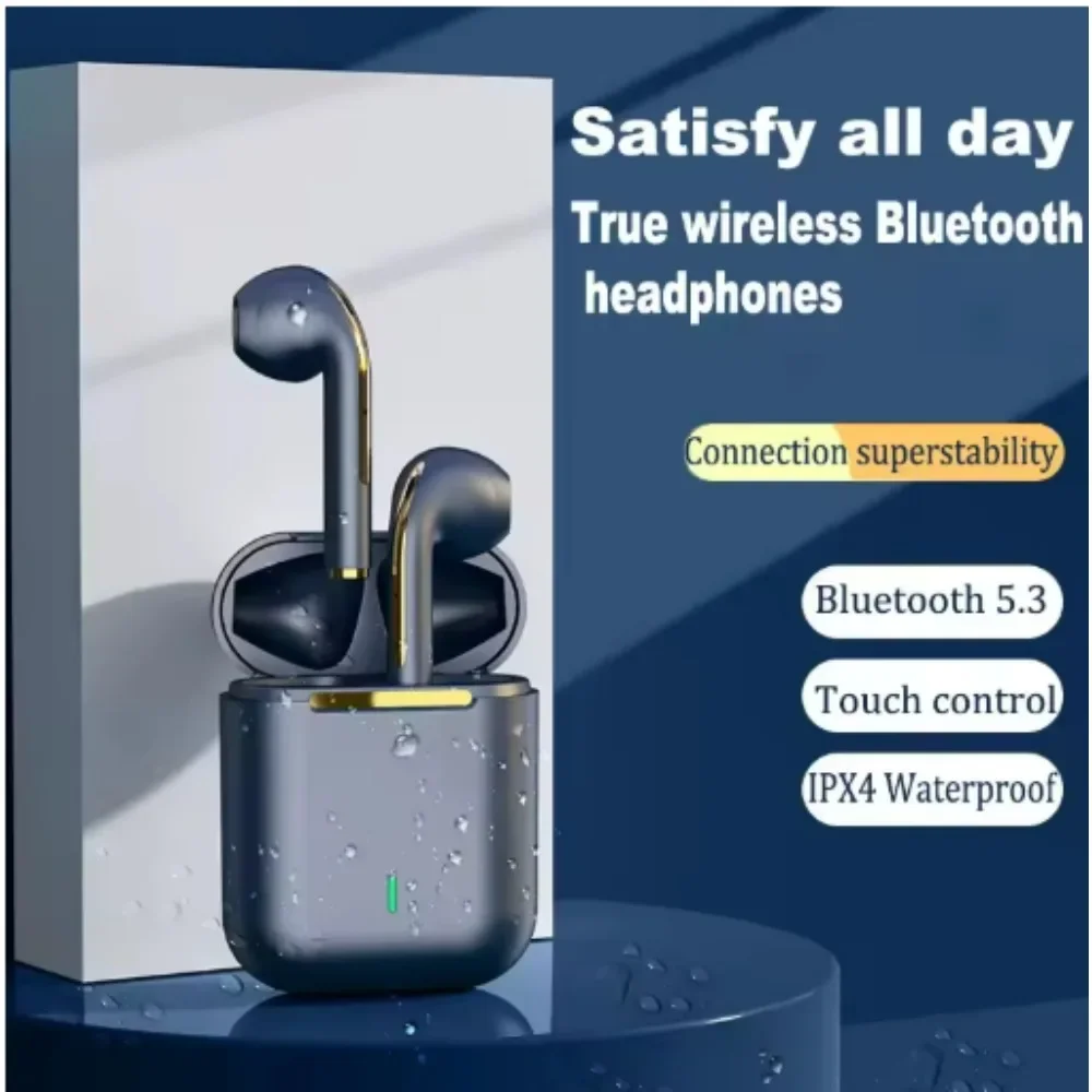 New J18 TWS Wireless Earbuds 5.3 Bluetooth Headphones Long Playtime, Noise Cancelling Voice Call, for Gaming, Business & Sports
