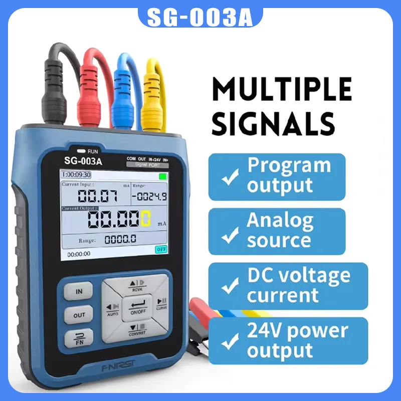 FNIRSI SG-003A Signal Generator PWM Pulse Output TFT LCD Display 0-10V 4-20mA Adjustable Current-Voltage Simulator / SG-004A