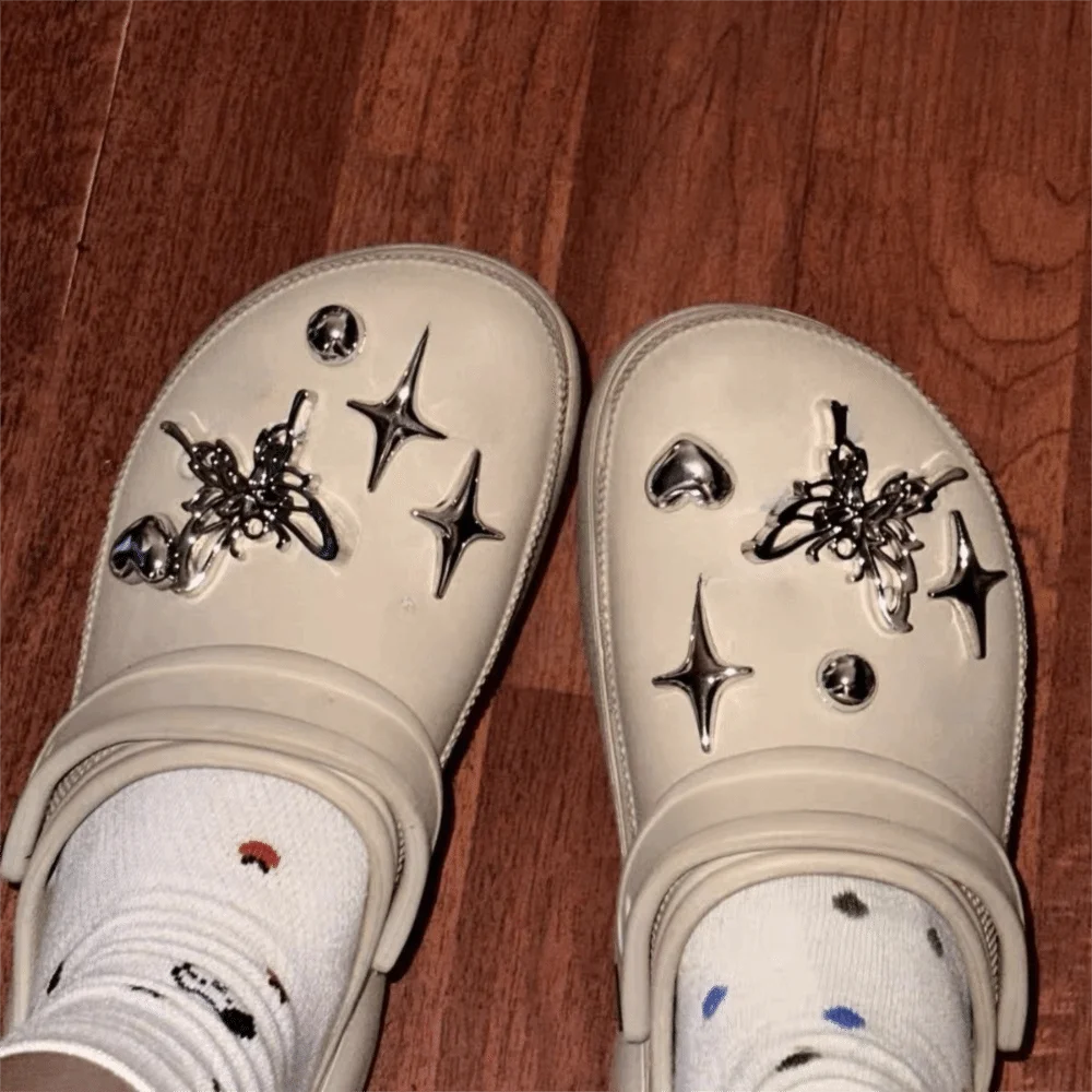 1Set INS Hart Schoen Charmes Set DIY Gat Schoenen Afneembare Schoenen Accessoires Sandalen Decoratie Schoen Decor