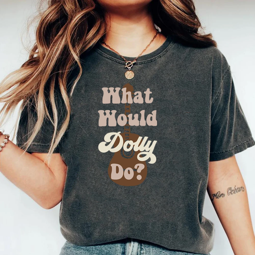 Dolly RIP Shirt What Would Dolly Do T-shirt Country Music Singer Inspired Tee Western Cowgirl Concert Shirts Short Sleeve Tops