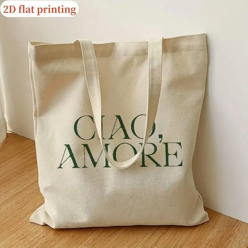 1pc Double-Sided Print Design Women'S Lightweight Elegant Tote Bag | Italian 
