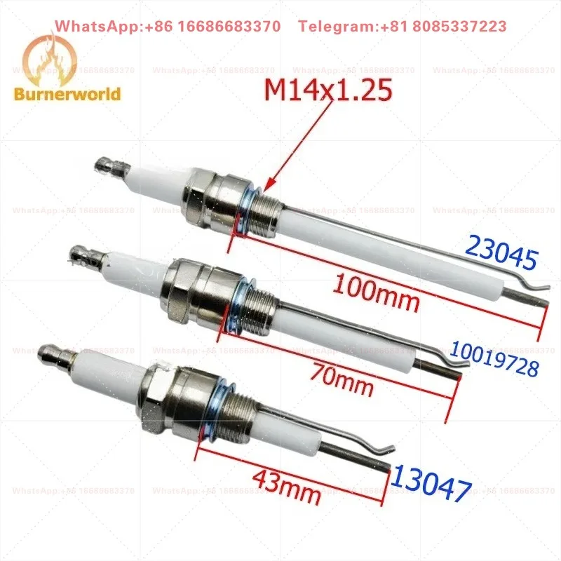 13047 Industrial Spark Plug 10019728 Ceramic ElectrodeChina Made 23045 10019728 Detecting Electrode