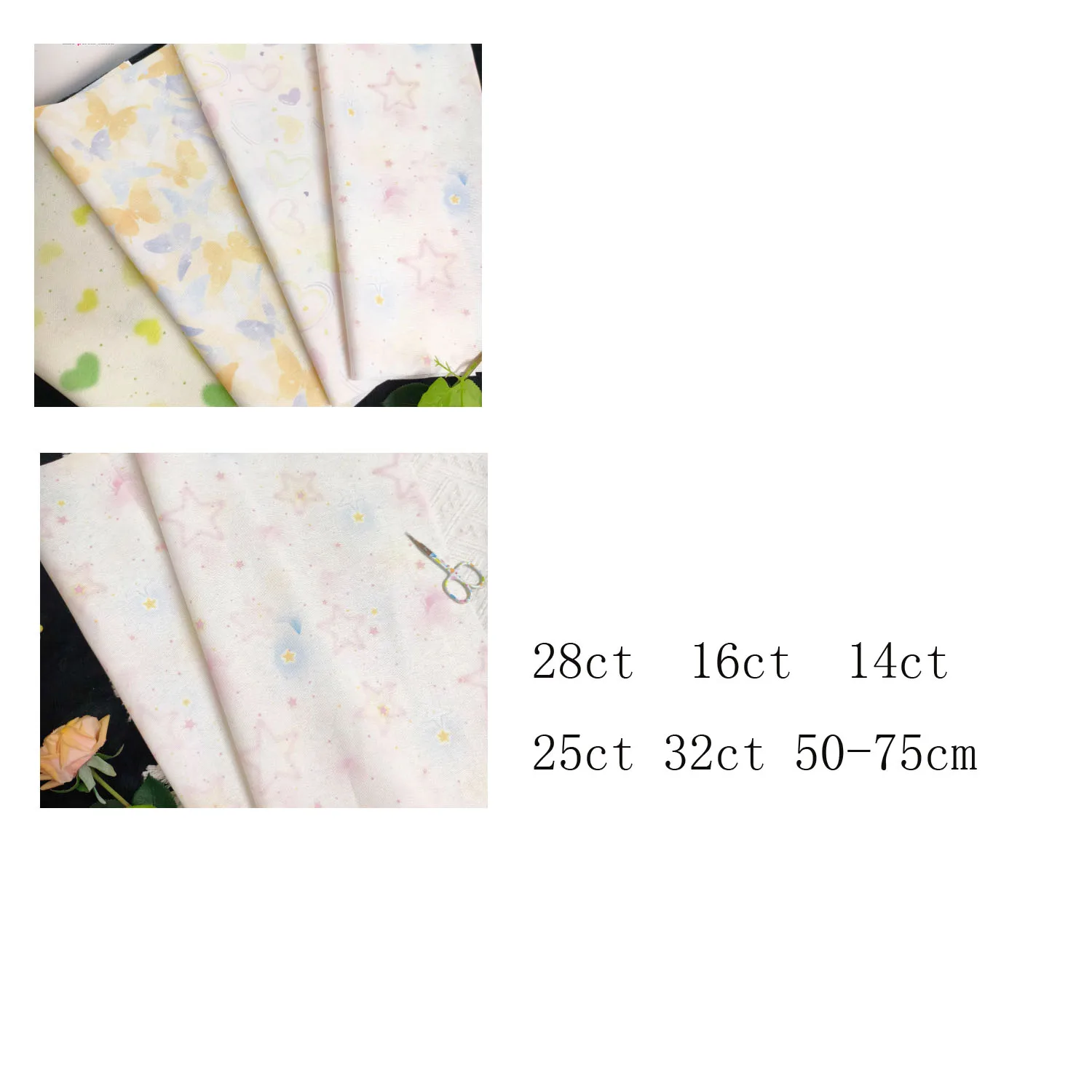 

Cross stitch aida background fabric DIY cross stitch fabric Dreamy butterfly love embroidery embroidery fabric