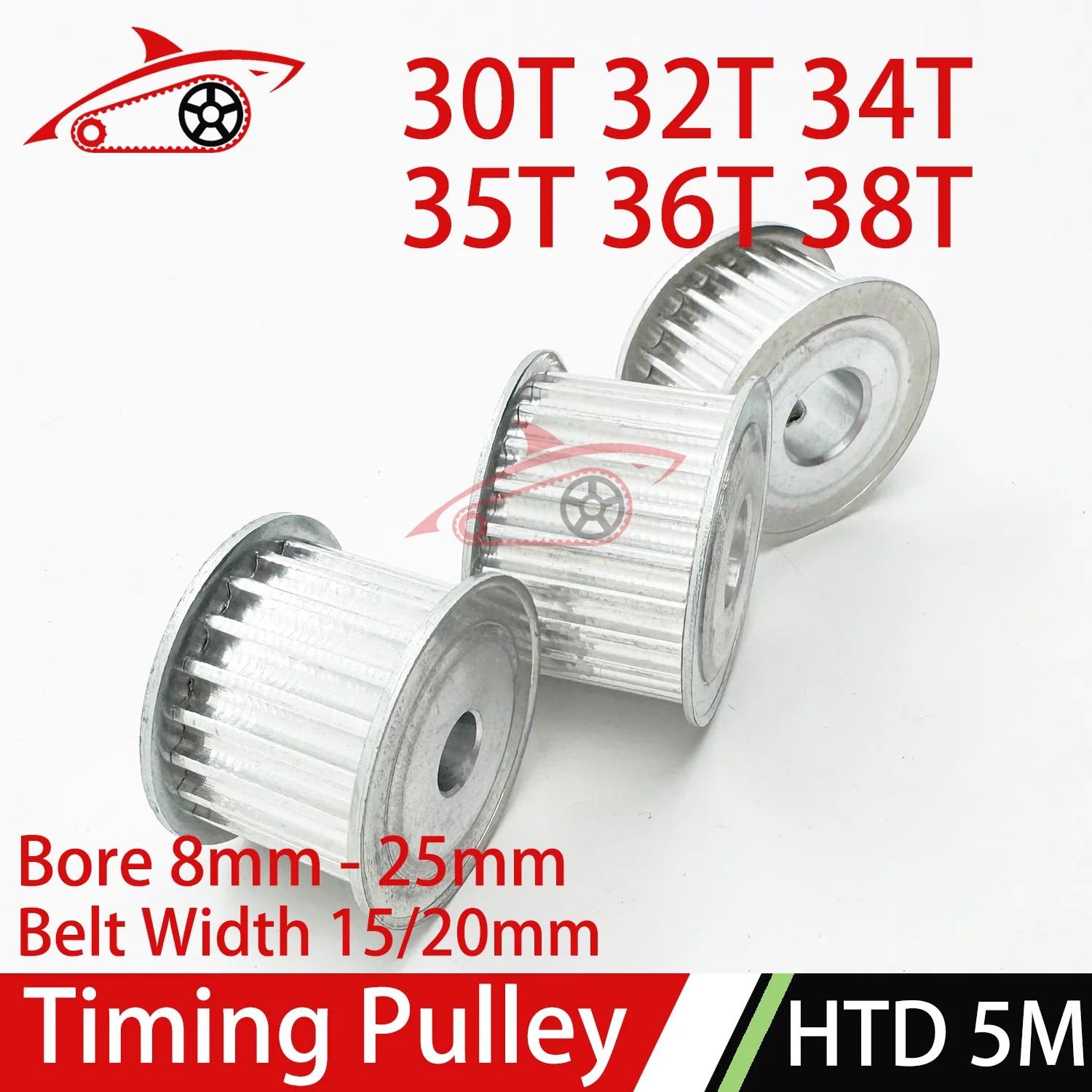 HTD 5M 30Teeth 32Teeth 34Teeth 35Teeth 36Teeth 38Teeth 5M Timing Pulley 30T 32T 34T 35T 36T 38T Pulleys HTD5M Synchronous Wheel