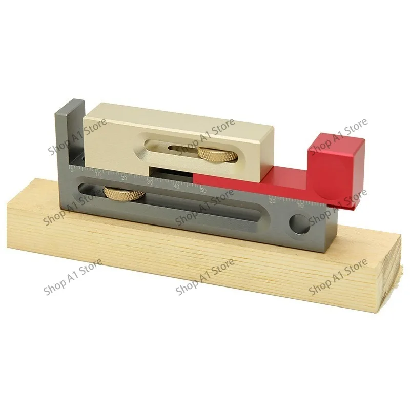 Woodworking tools, saw table, saw seam regulator, tenon and tenon, movable gauge, block length compensator