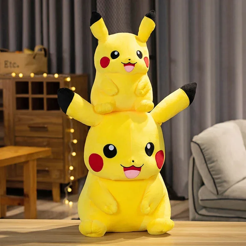 Cartoon Pikachu Plush Toy Lovely Peluche Stuffed Anime Pikachu Doll Kawaii Room Decor Soft Sofa Cushion Pillow Birthday Gifts