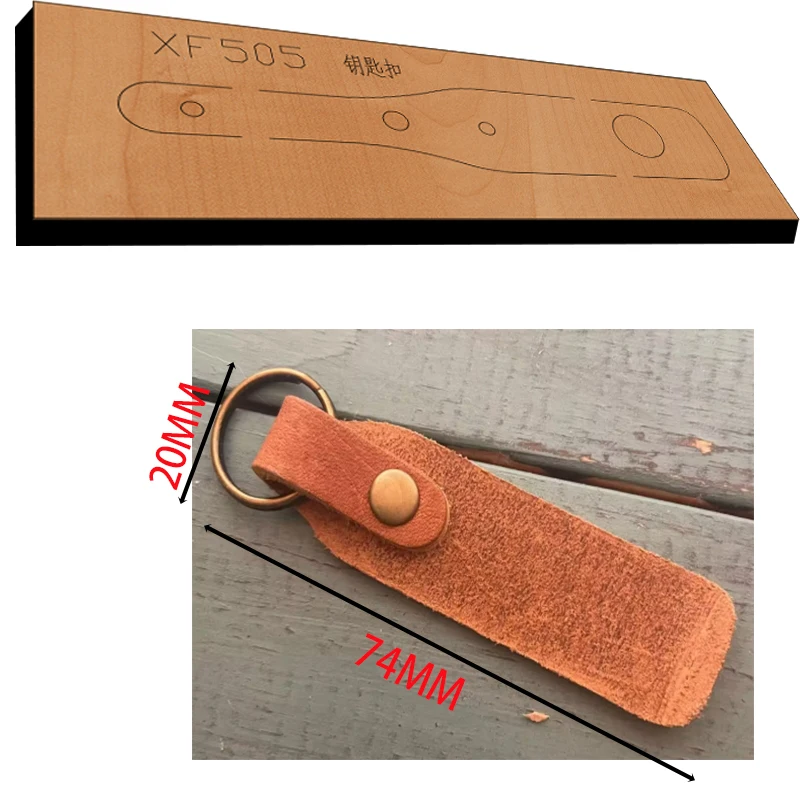 New Japan Steel Blade Wooden Die keychain Leather Craft Punch Hand Tool Cut Knife Mould XF505