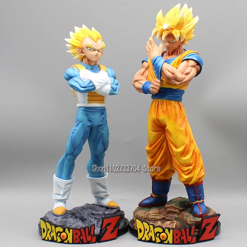 32cm Anime Dragon Ball Figurine GK Super Saiyan One Vegeta Son Goku Action Figures Aftershock PVC Collection Model Toys Gifts