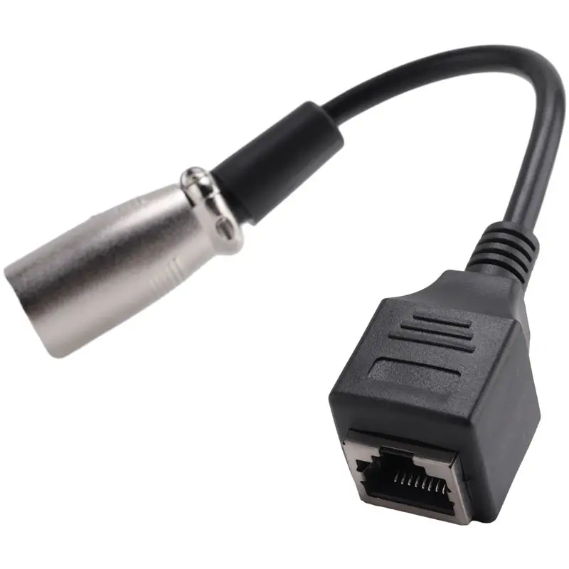 DMX Cable Extension Cable XLR 3 Pin To RJ45 Network Connector Easy To Use (Male)