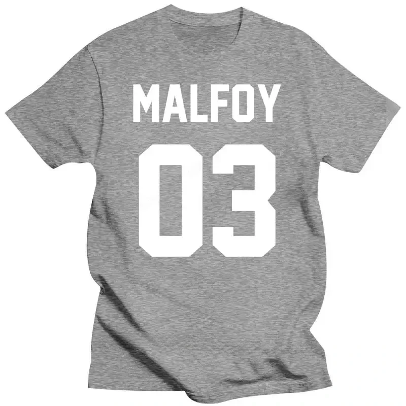 DRACO MALFOY T-SHIRTNew fashion brand teeshirt  male short sleeve black top MALFOY 03 UNISEX SHIRT PRINT ON BACK SIDE T SHIRTS