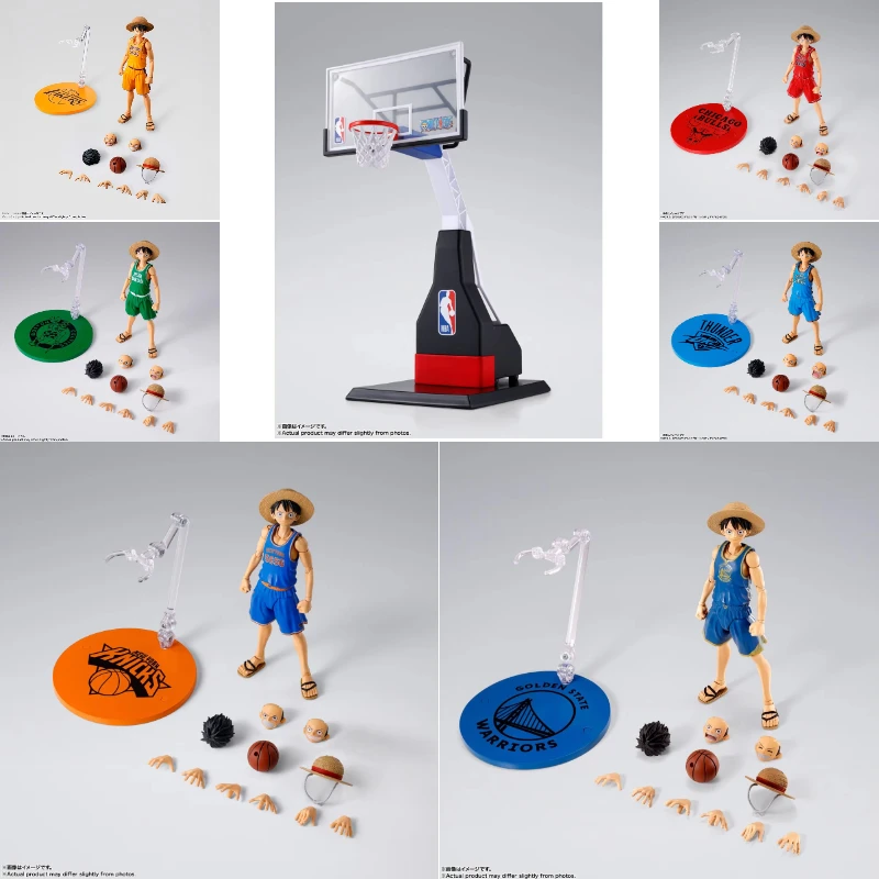 Pre-order S.H.Figuarts Bandai One Piece NBA Monkey D Luffy Lakers Warriors Bulls Celtics Movable Action Figure Model Toy Gift