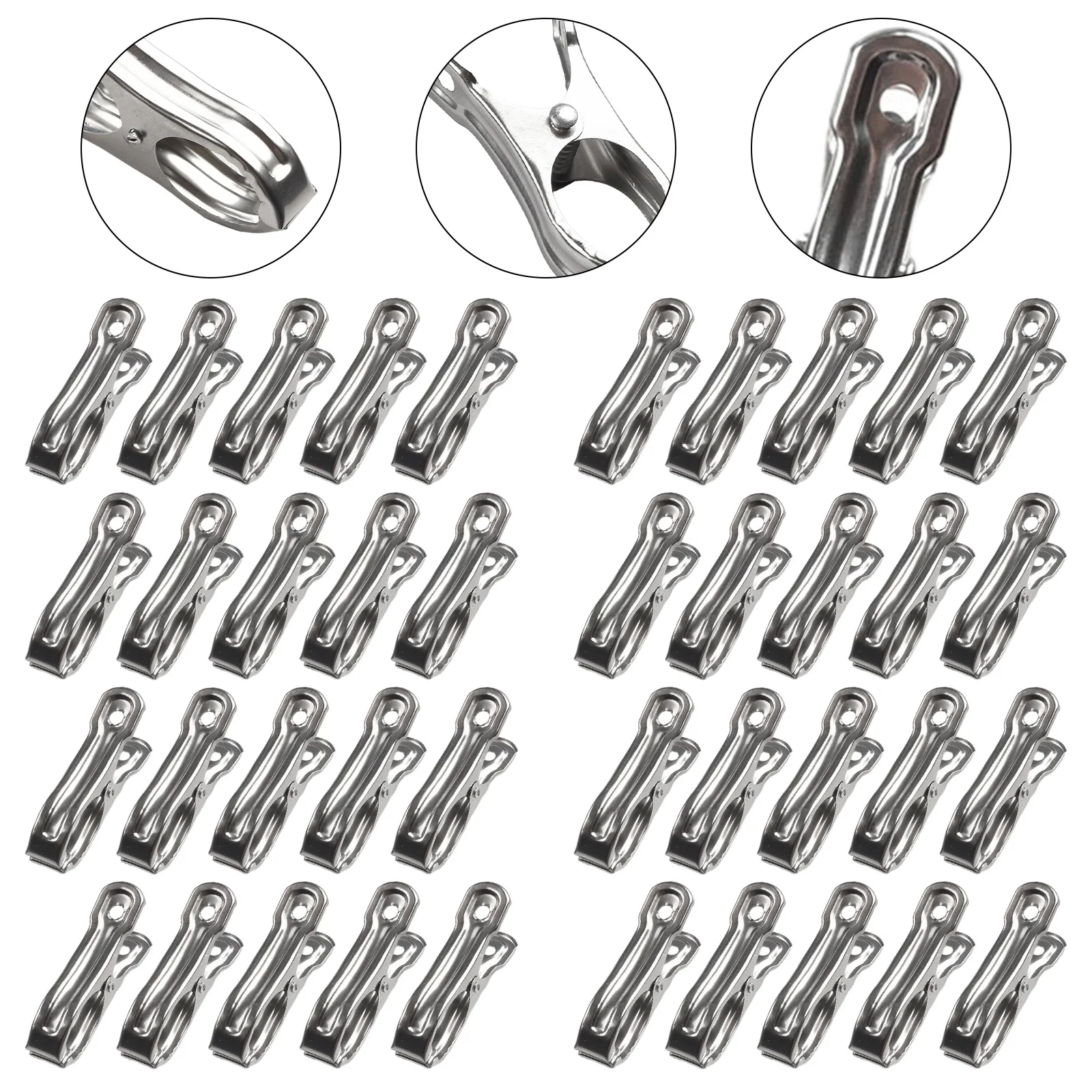 

40 PCS Garden Clips Greenhouse Stainless Steel Greenhuose Clips For Fasten Plant Netting Films Garden Supplies