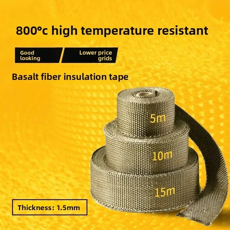 Basalt Exhaust Heat Wrap Manifold Insulation Cloth Heat Shield For Car Motorcycle Anti Scald