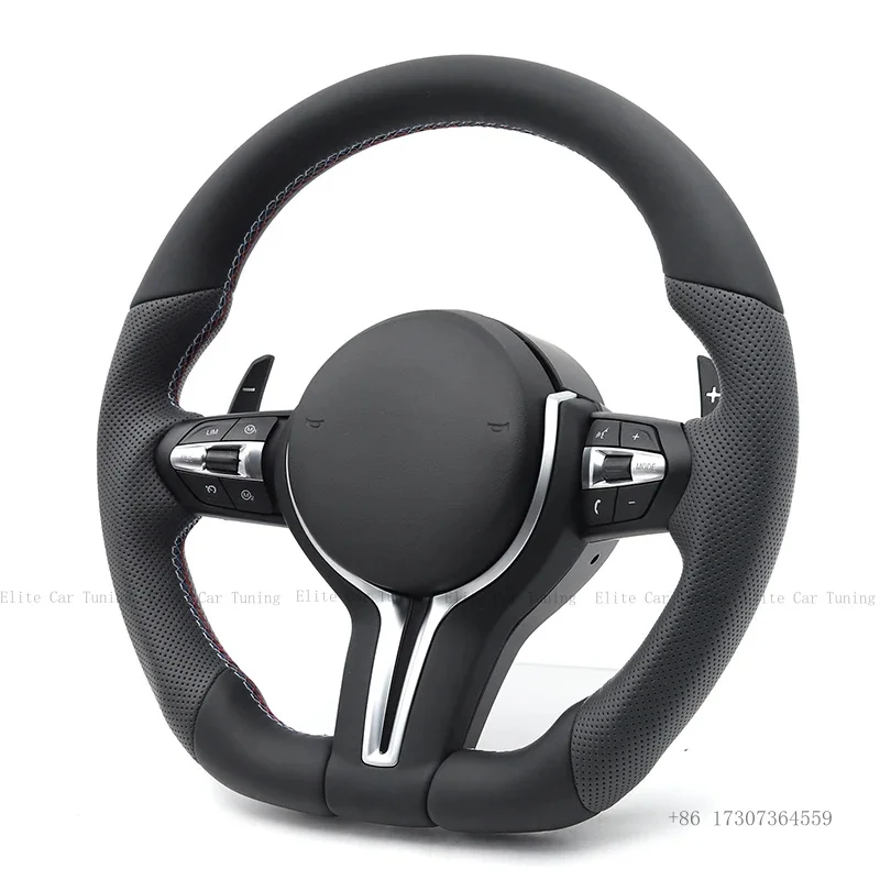 

Руль BMW F30 F20 F22 F32 M3 F80 F25 E90 E87 X5 E70 F01 F10, черный, перфорированная кожа, M Sport, улучшенная версия