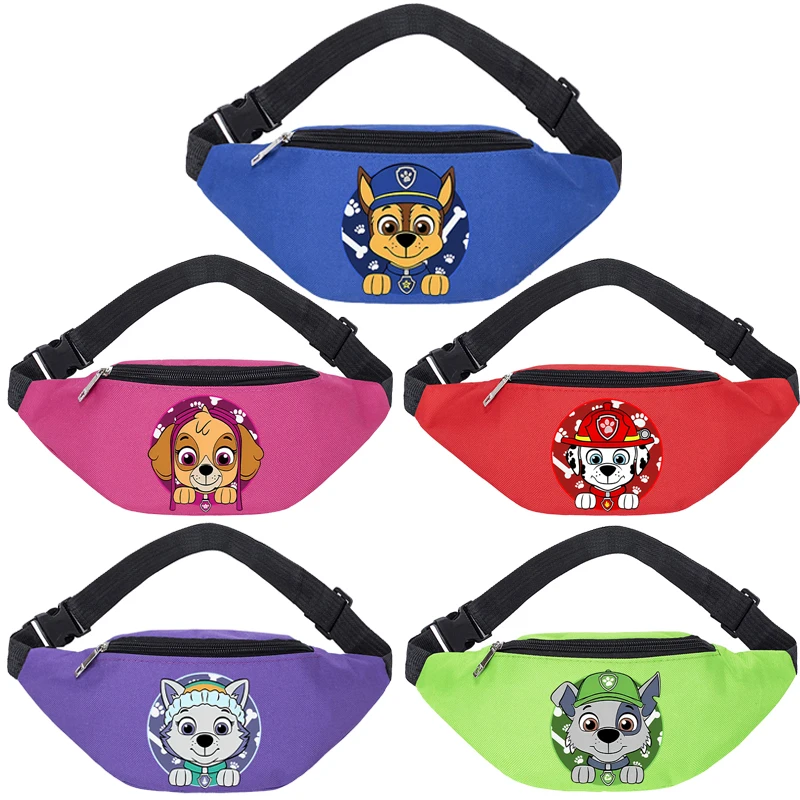 New Paw Patrol Kids Waist Bag Kawaii Cartoon Printed Waist Bags cute Boys Girls Portable Storage Bag Children Birthday Gifts