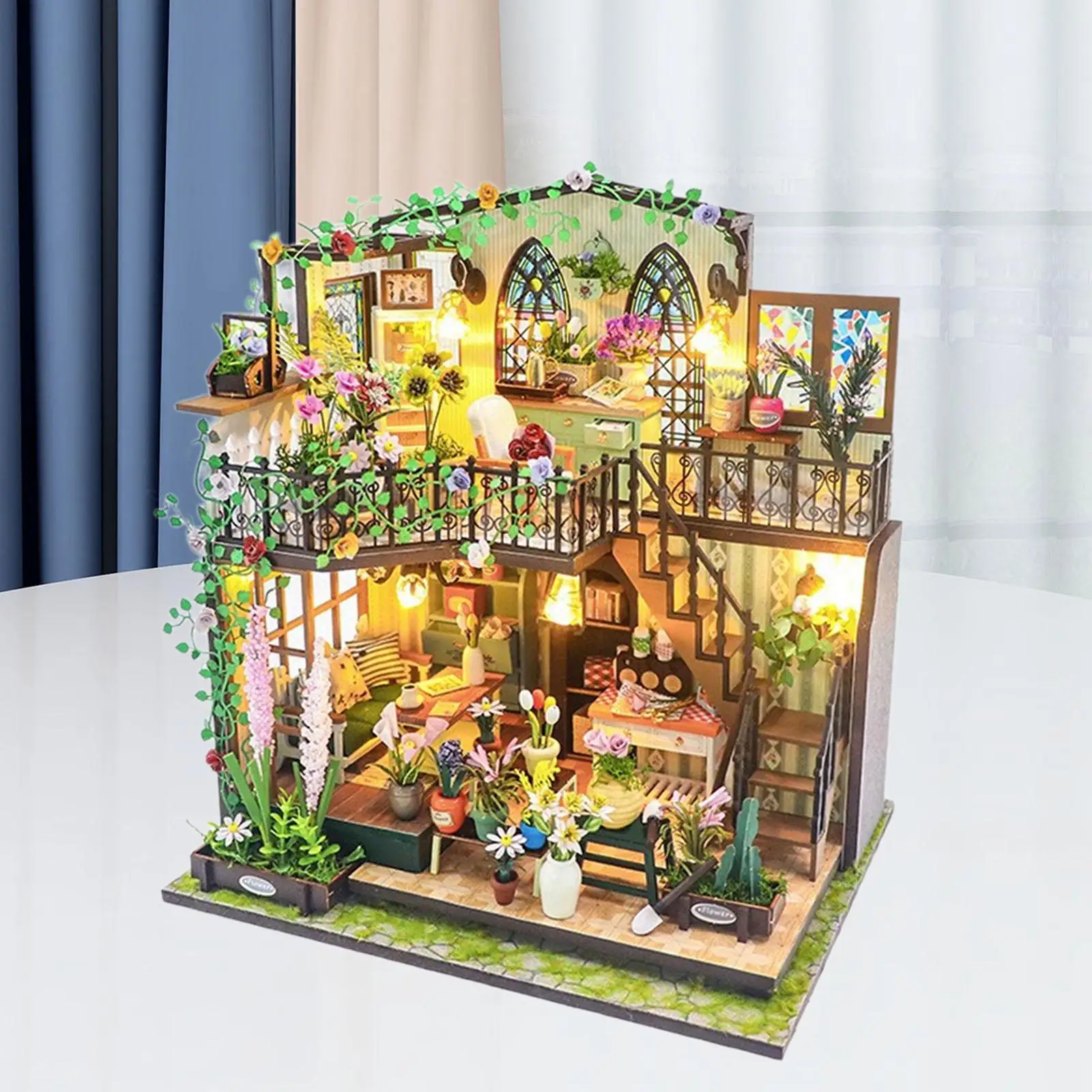 

Dollhouse DIY Miniature Kits Handmade Doll House for Kids Birthday Gift