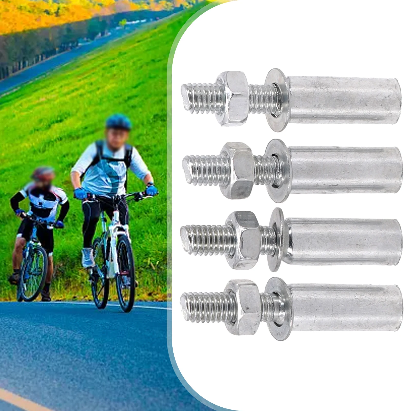 

4 Pcs Bicycle Bike Cycle Standard Cotter Pin 9.5mm 3/8 Bicycle Crank Chainwheel Bicycle Dowel Crank Supplies