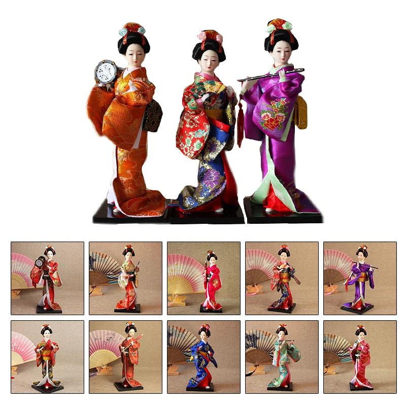 44Styles Japanese Geisha Ornaments Asian Decorations Miniature Dolls Geisha Figure Gifts for Car Desktop Ornament