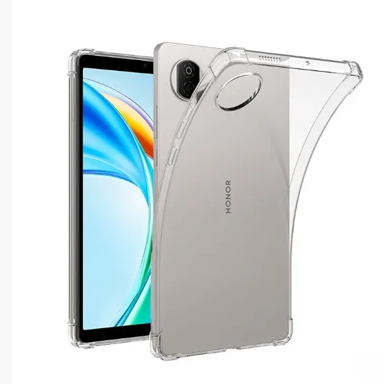 حافظة كمبيوتر لوحي شفافة لهاتف Honor Pad X7 8.7 بوصة 2025 X9a V9 X9 11.5 X8a 11 X8 Lite وسادة هوائية غطاء حماية من السيليكون
