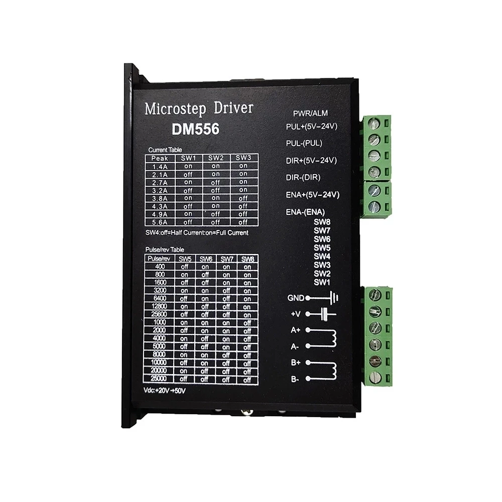 Imagem -06 - Kit Controlador de Motor Cnc Hf020 Display de Cinco Dígitos 85khz Mais Driver de Motor Dm556 Dm542 Dc24v50v para Nema17 23 34 Motor Deslizante