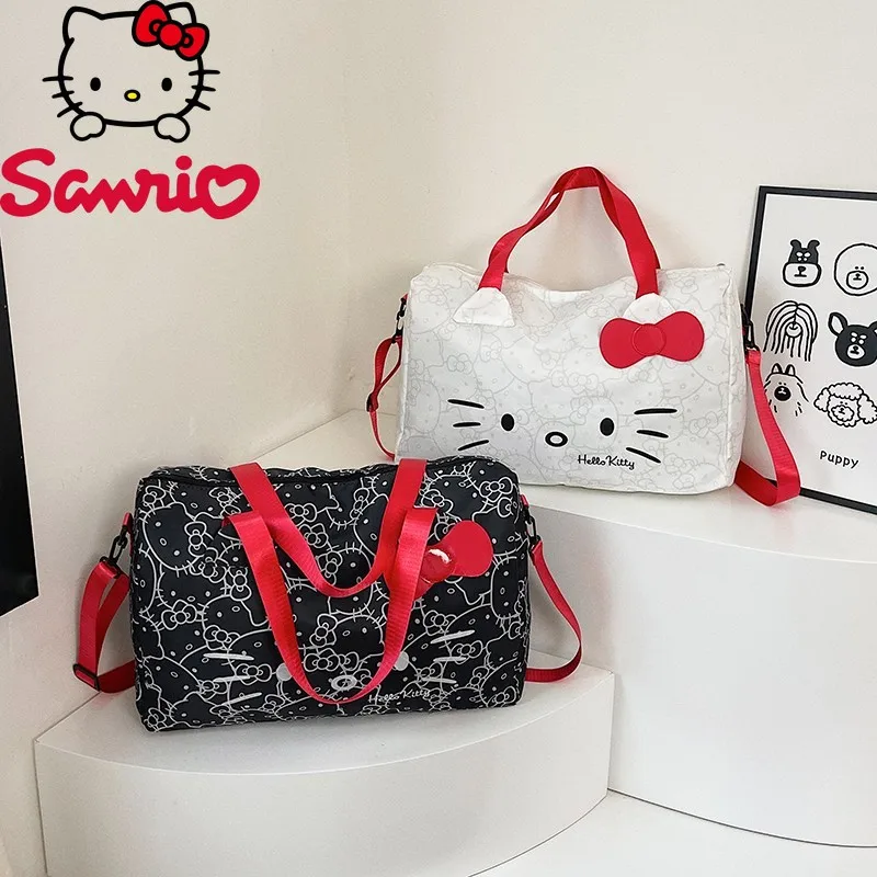 

Hello Kitty 2025 New Business Travel Bag Fashionable High Quality Moving Packaging Bag Cartoon Large Capacity Family Storage Bag