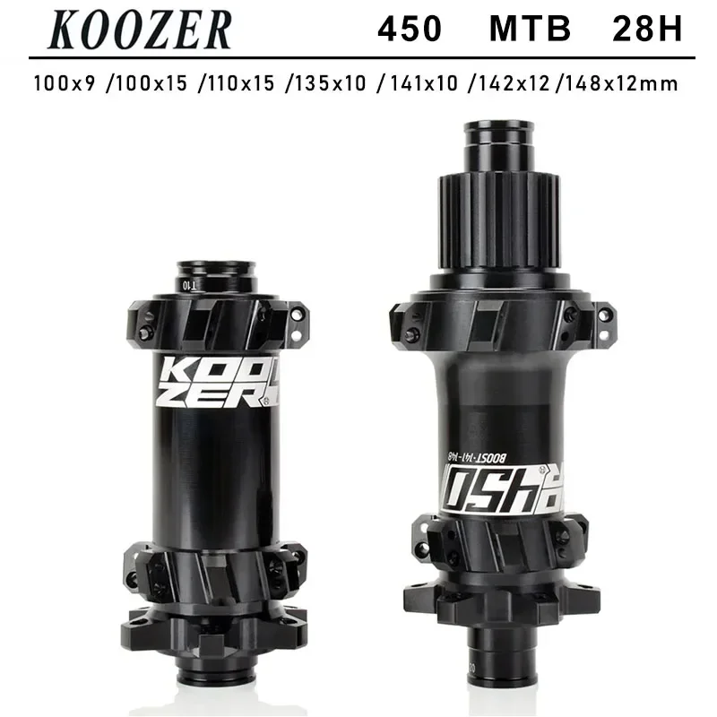 Koozer 450 Boost 120HD 28 Holes Straight Pull 6B CR-MO Steel Axle 5x141 15x110 12x148 HG XD MS 11 12s Bike Parts MTB Bicycle Hub