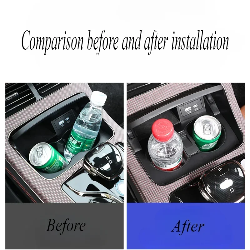 For BYD Han DMI/EV Car Central Control Water Cup Limiter Storage Silicone Sleeve Coaster Car Accessories Interior Decoration