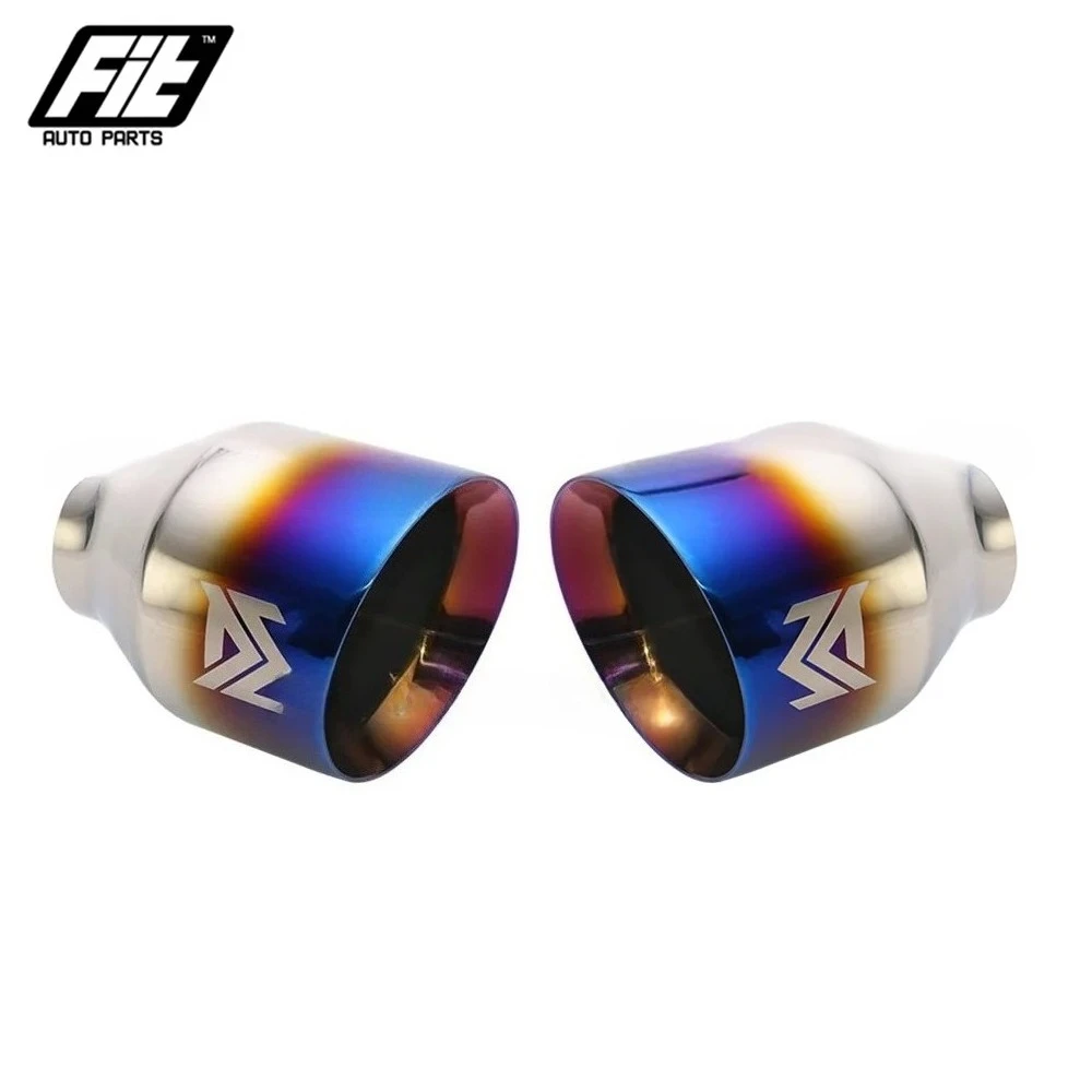 

1 шт. автомобильный наконечник выхлопной трубы 114 мм Выпускной глушитель наконечник выхлопной трубы из нержавеющей стали черная Серебристая Синяя