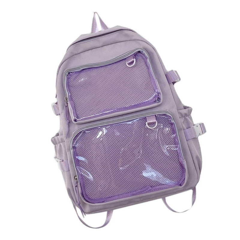 Mochila capacidad para mujer, mochila escolar para estudiantes, mochila viaje, mochila Itabag con ventana para