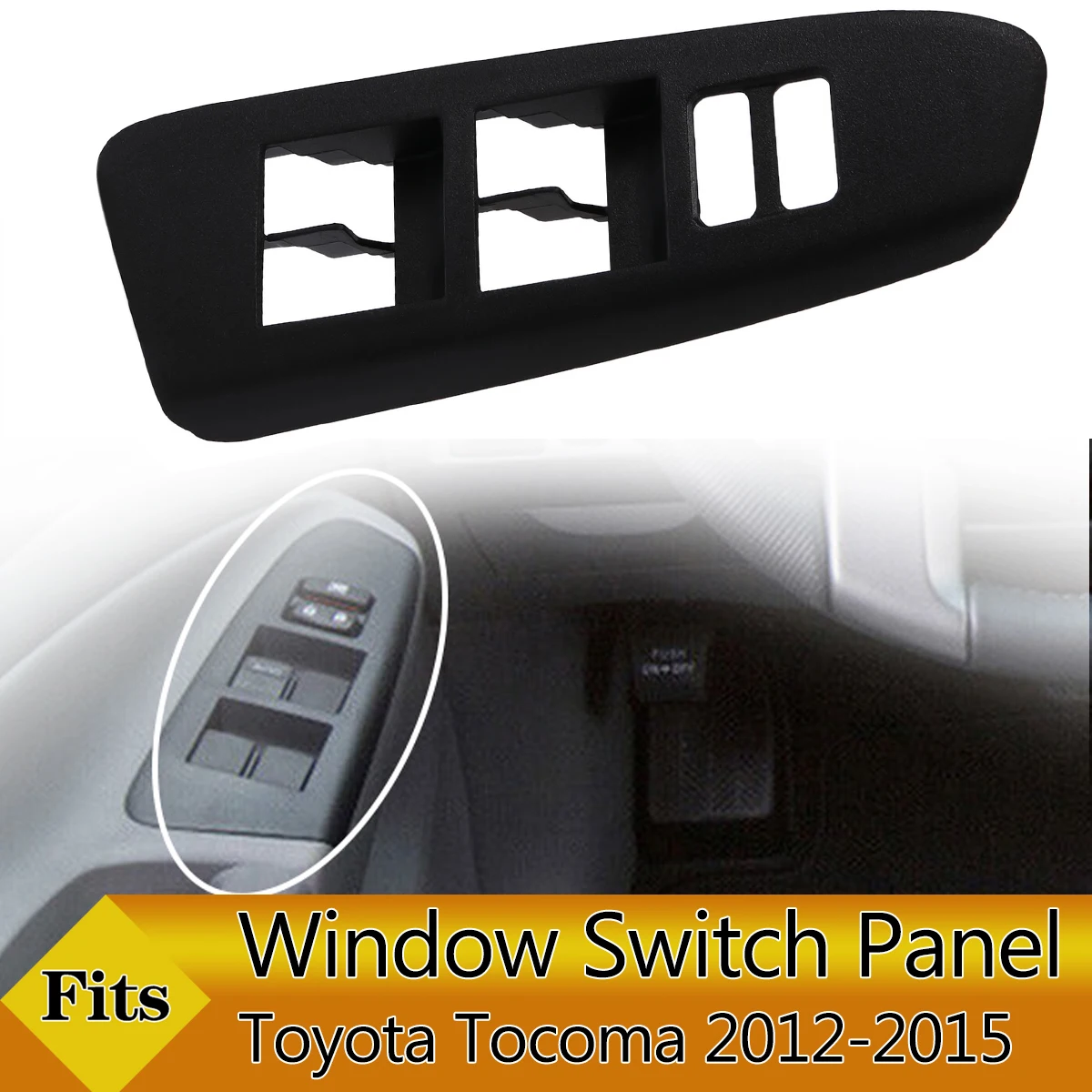 Car Front Left Master Power Window Switch Bezel Trim For Toyota Tacoma 4D Crew Brand New Frame 2012-2015 74232-04050 74202-04040