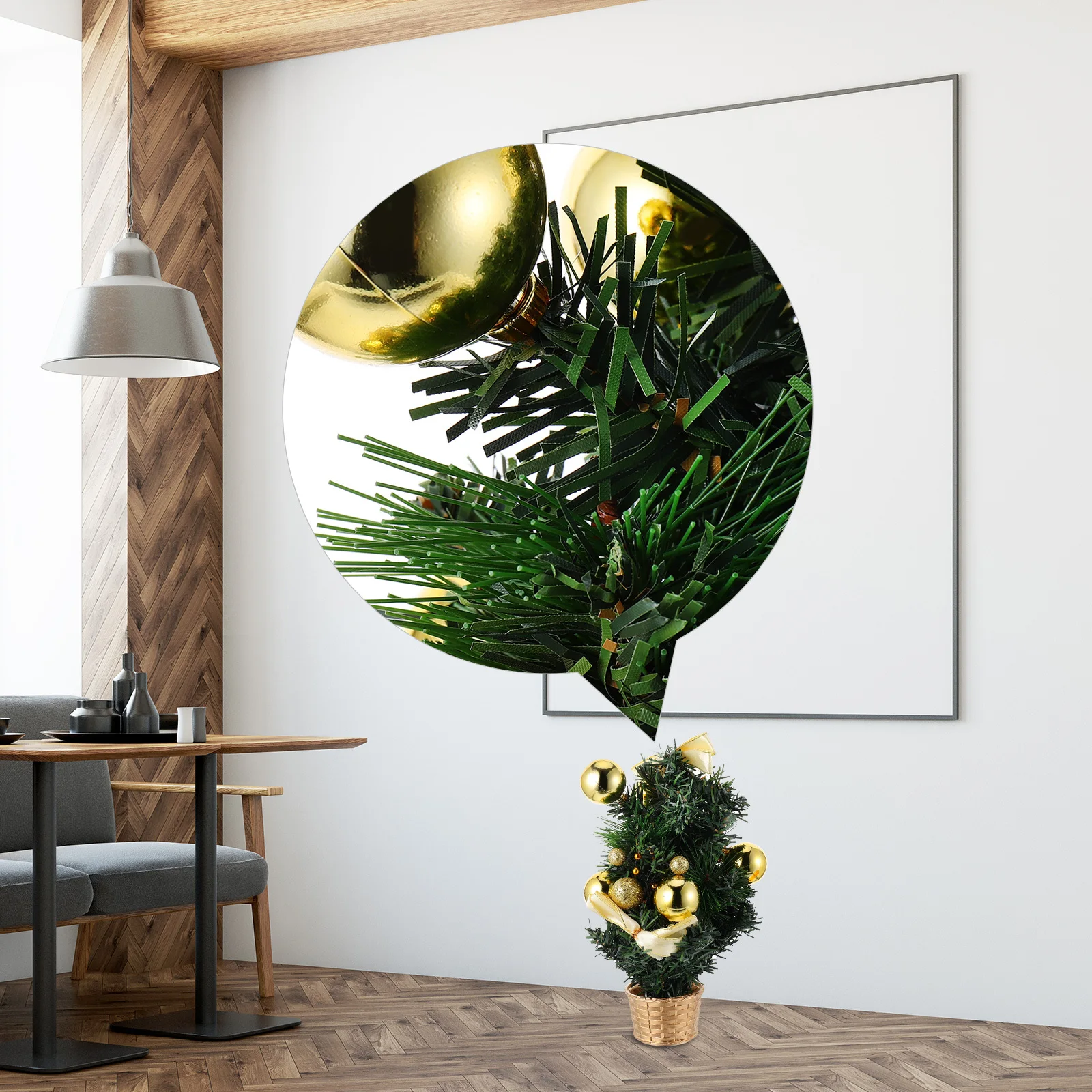 

1Pcs Mini Christmas Tree Adornment Delicate Decorative Christmas Desktop Ornament Home Bar Party Xmas Tree Decor