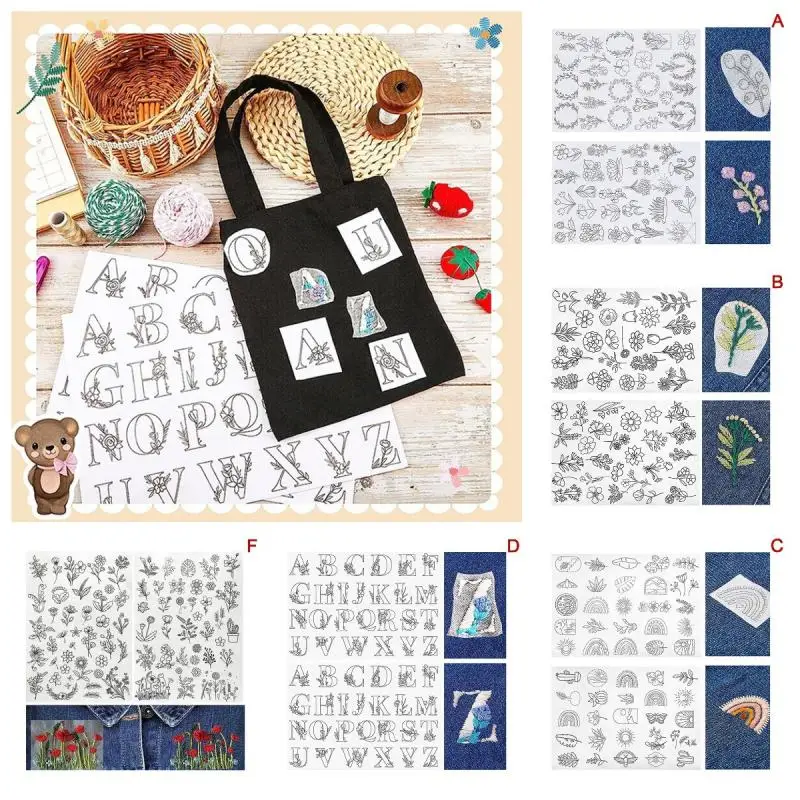

Flower Stitching Embroidery Paper Water Soluble Embroidery Stabilizer Sewing DIY Handmade Embroidery Crafts Supplies Accessories
