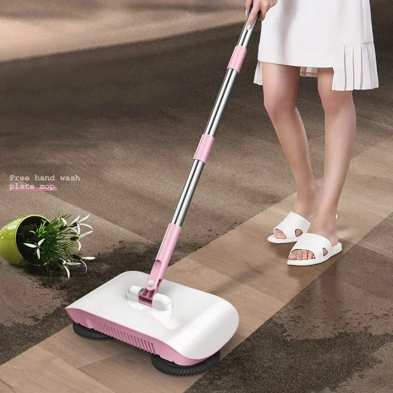 Broom and Mop 2-in-1 Sweeper Floor Cleaning Dustpan Robot Household Hand Push Magic Cleaner Broom Kitchen Cleaning Tools Sweeper