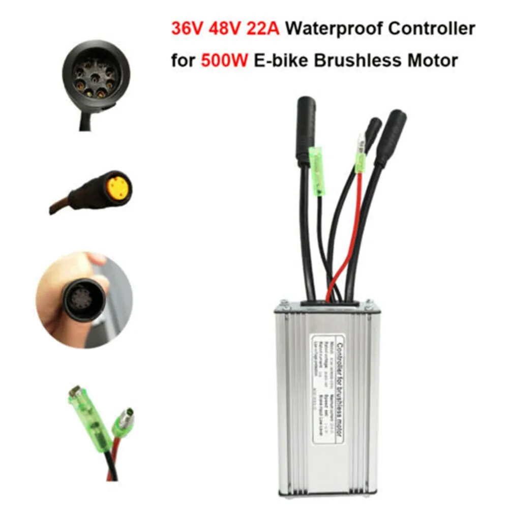 

1pc KT Controller 36/48V KT-22A Ebike Bicycles 9mos Waterproof Joint Controller For 500W Brushless Motor Bicycles Components