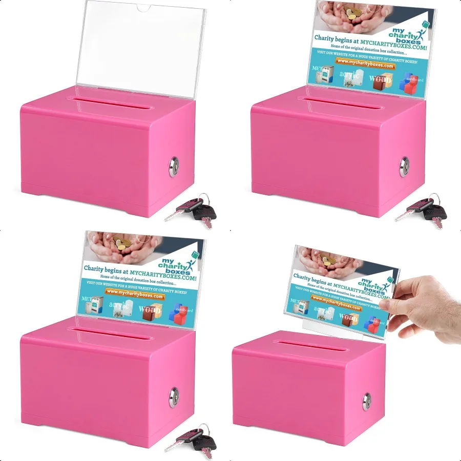 جمع التبرع صندوق الاقتراع تذكرة رسم التصويت أو صندوق التعليق مكتب وصندوق استشعار جمع الصمامات 6.25 × 4.75 × 4 بوصة Dis