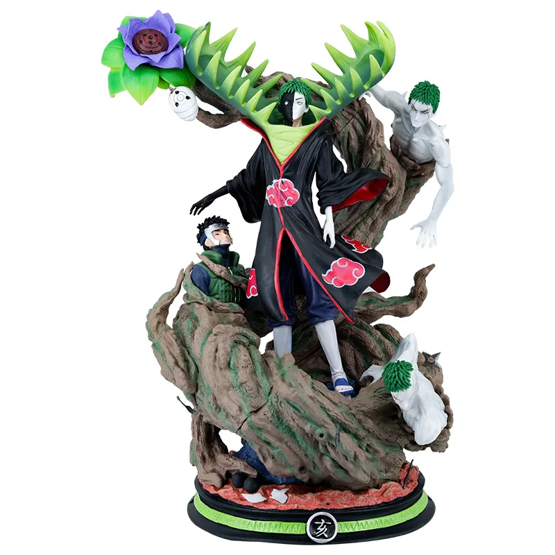 32 سنتيمتر ناروتو Akatsuki GK توبي أوبيتو Zetsu المزدوج رئيس النحت نموذج لجسم أنيمي بولي كلوريد الفينيل تمثال جمع سطح المكتب ديكور لعبة هدية