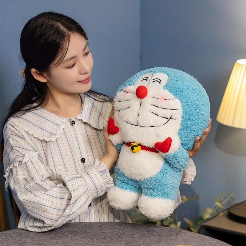 Doraemon Vinger Hart Pluche Speelgoed Mooie Knuffel Knuffels Gevulde Doraemon Anime Pop Gooien Kussen Slaapbank Home Decor Geschenken