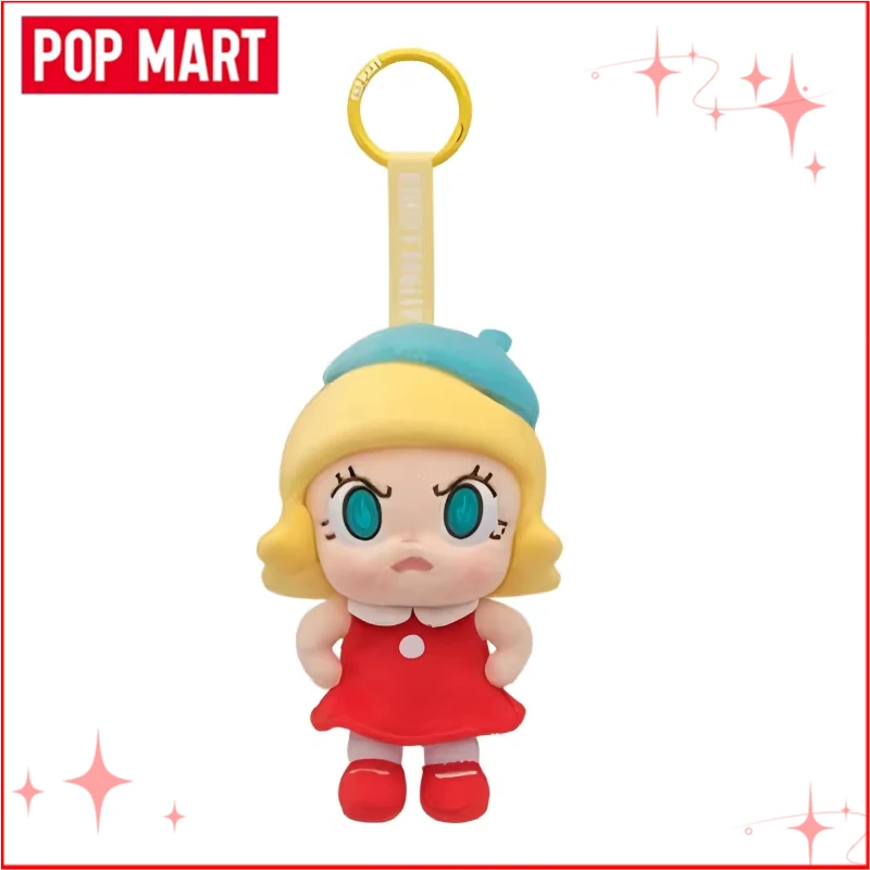 Оригинальный плюшевый брелок Pop Mart Angry Molly Heart Fire Burst Series, коллекционная кукла в слепой коробке, милый подарок для любителей игрушек и детей