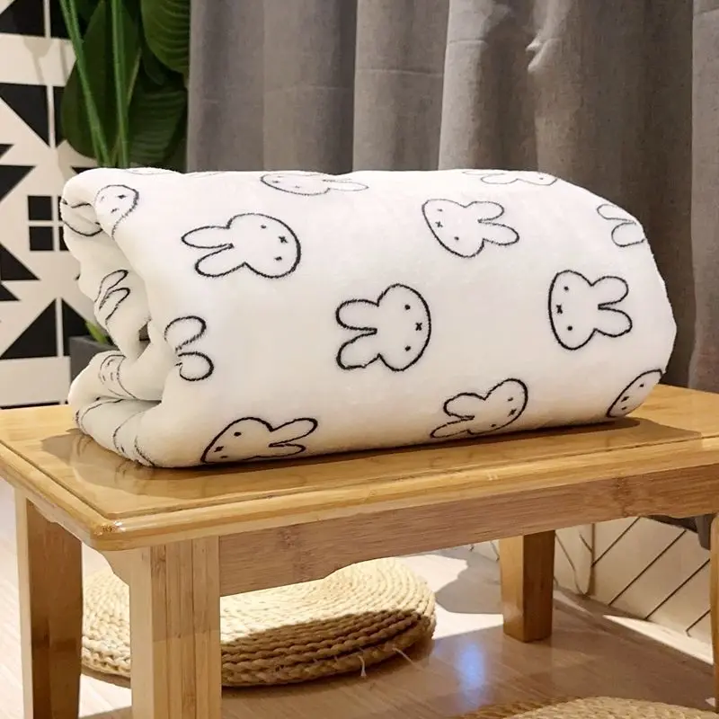 Kawaii Miffy Blanket Flannel Office Siesta Shawl Cute Student Dormitory Blanket Creative Miffy Rabbit Cartoon Sofa Quilt Supplie - view 3