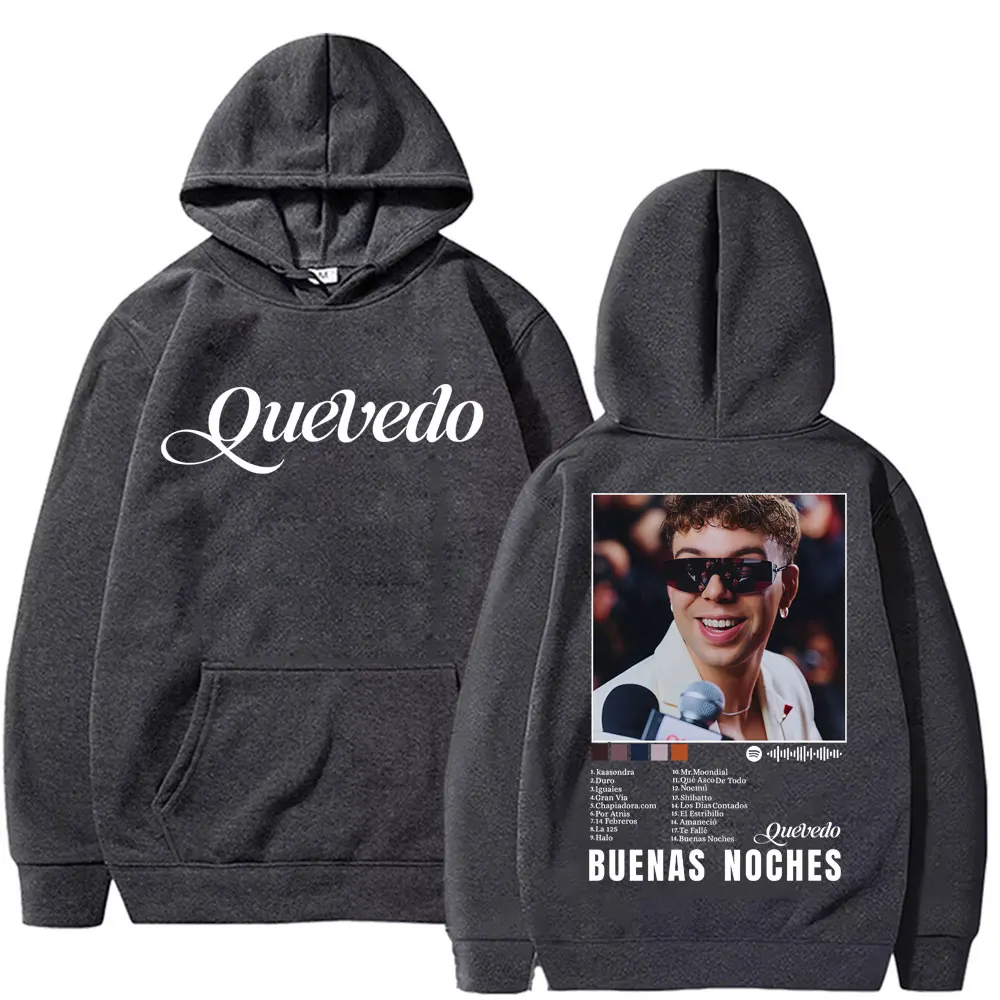 مغني الراب Quevedo Buenas Noches ألبوم هوديس الرجال موضة الهيب هوب البلوز الصوف عادية المتضخم البلوفرات الشارع الشهير الهدايا