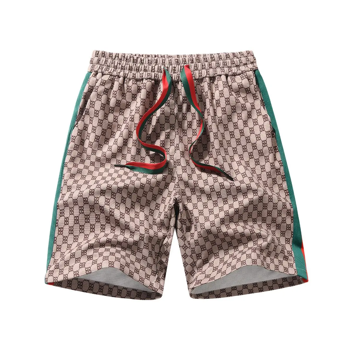 Light luxury shorts men's youth trend beach pants American five-point elastic sports running pants