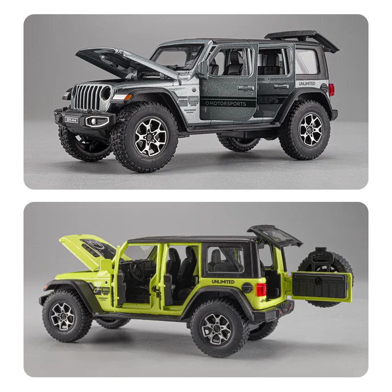 1:32 Jeeps Wrangler Sahara Off-Road Alloy Car Diecasts & Toy Vehicles Car Model Sound and light Car Toys Gifts