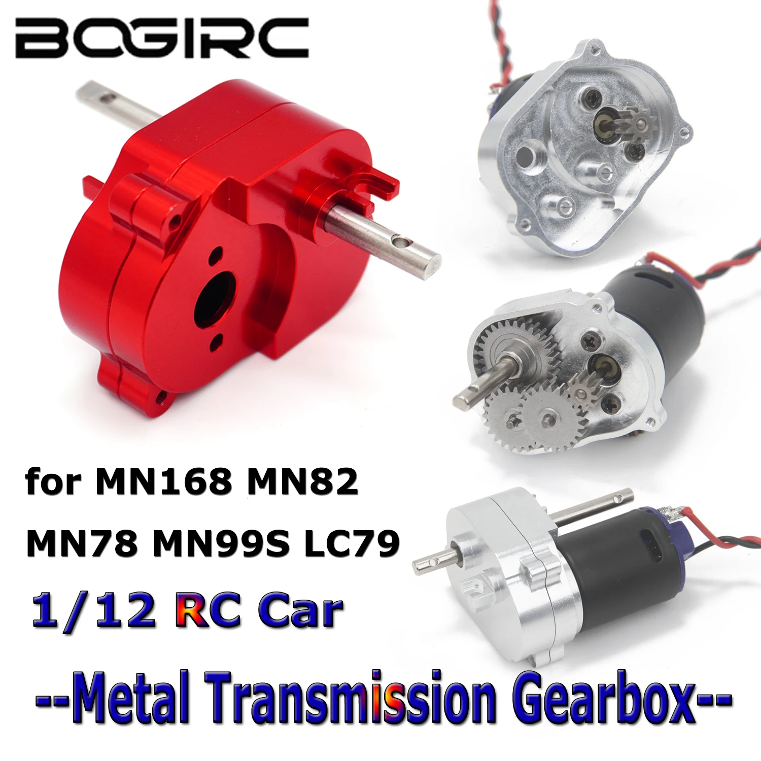 B ​ OGIRC Vollmetall-Getriebe 1/12 RC Auto Crawler MN Modell MN82 MN78 MN99S MN168 für RC Crawler Upgrade DIY Teile
